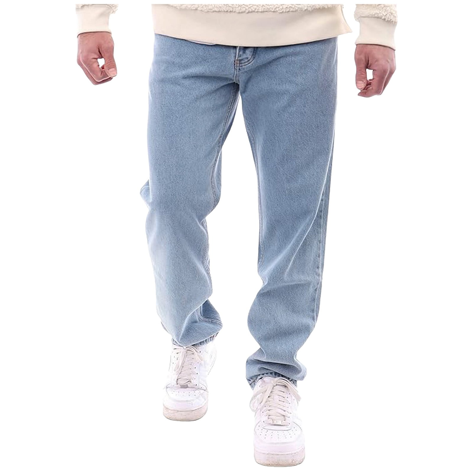 Relaxed Fit Jeans Men Mens Casual Large Size Jeans Mens Trendy
