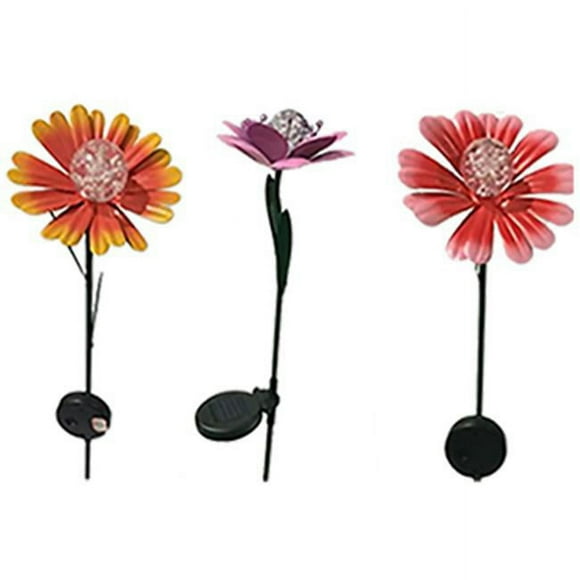 Smart Solar 3045WRM1 Solar Colorful Flower Stake, Pack Of 12