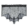 thumbnail image 1 of Yeacher Elements Spooky Pattern Window Curtain Black Lace Family Party Scene Decoration, 1 of 8