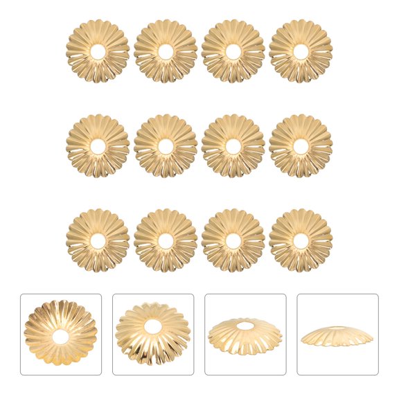 WRITWAA Durable Golden Wrought Iron Lamp Cover for Indoor Lighting Decor