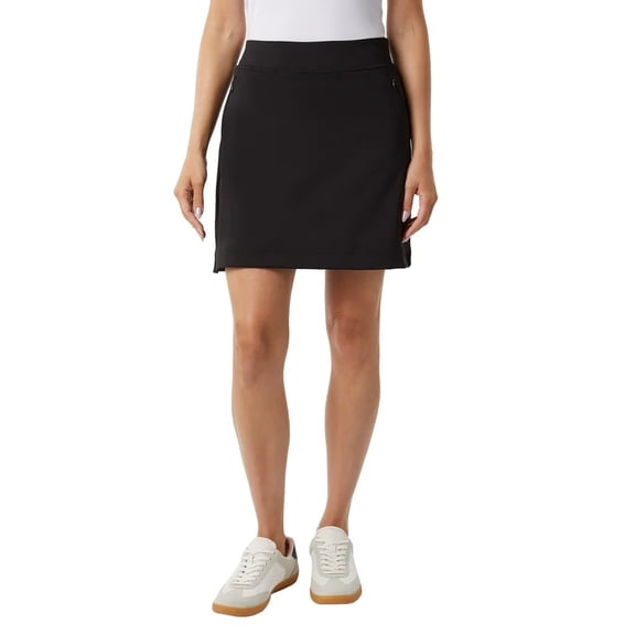 32 Degrees Womens Skort with Inner Shorts, 2 Front Pockets, High Waist Athletic Tennis & Golf Skirt (Black, X-Small)