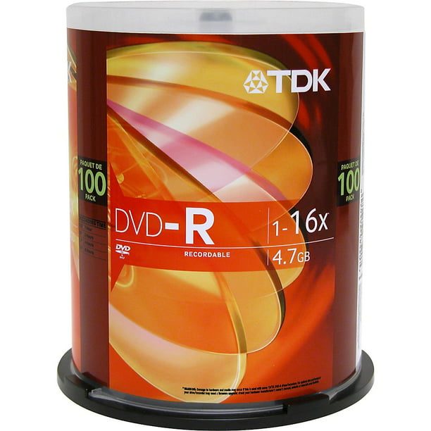 48520 Tdk 16x Dvd R Media 4 7gb 120mm Standard 100 Pack