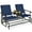 Navy, variant on Gymax 2 Person Outdoor Patio Double Glider Chair Loveseat Rocking Navy