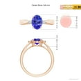 thumbnail image 4 of ANGARA Natural Tapered Shank 1.25 ct Tanzanite Ring with Diamond Accents in 14K Rose Gold for Women (Size-8x6mm) | December Birthstone, Anniversary, Jewelry Gift for Women | Natural Tanzanite Ring, 4 of 9