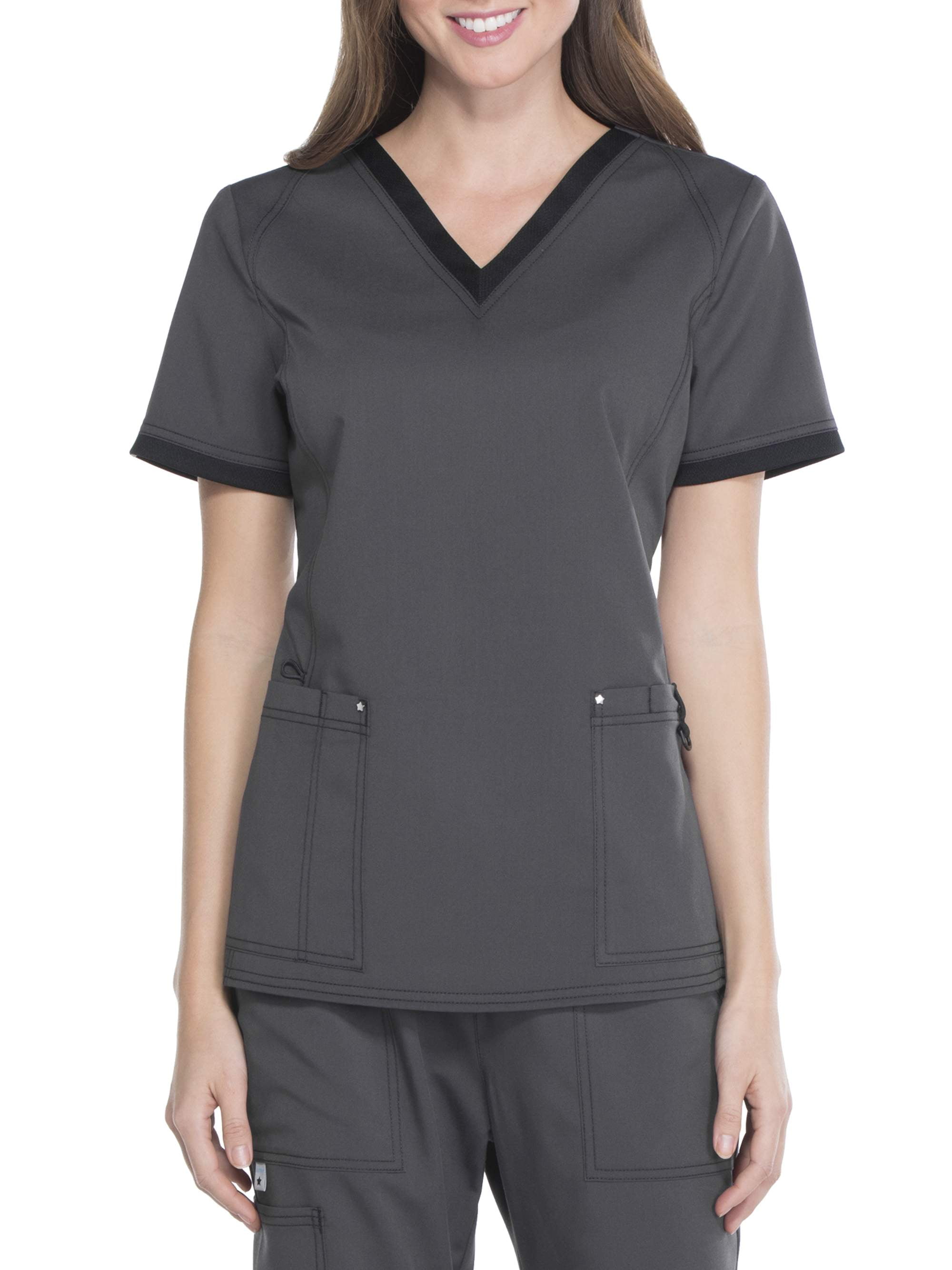 Scrubstar Women's Premium Collection Stretch Rayon Scrub Top with Mesh