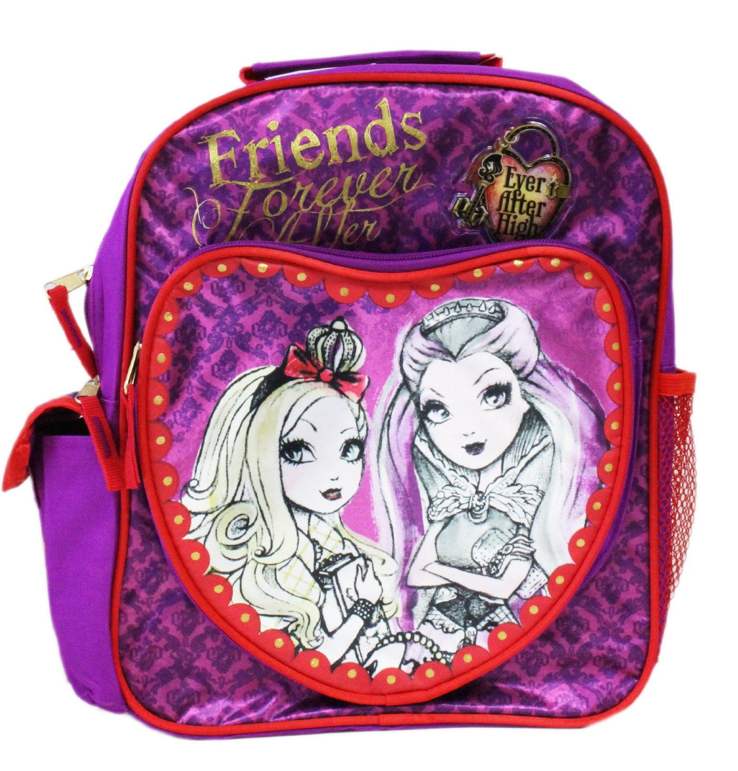 Small Backpack Heart Purple School Bag New 095295