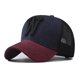 thumbnail image 1 of Gorra de béisbol negra para hombre, gorra de camionero de malla transpirable de algodón con costuras de 2 tonos, marca deportiva de verano para hombre hola suerte  unisex, 1 of 2