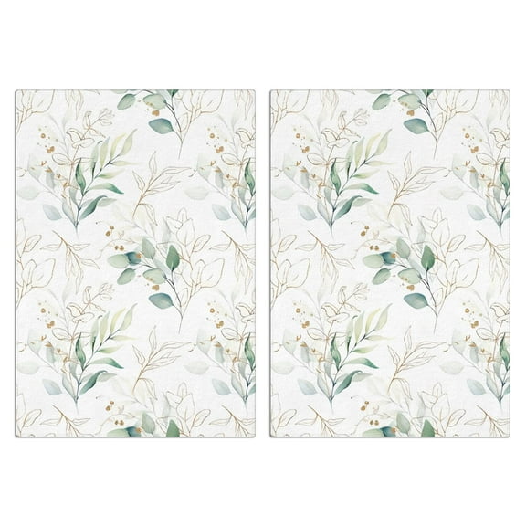 Flowers and Plants Kitchen Towels Set Of 2, Absorbent and Soft Dish Towels for Farmhouse Decor, Country Kitchen.