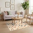 thumbnail image 3 of ODIKA 4'x6' Ultra-Soft Area Rug, Print Motif Paws Tossed Bone Decorative Alfombra Para Perros None Washable, Bare feet friendly, Silk-Touch for Bedroom Home office, 3 of 7
