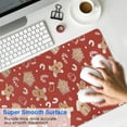 thumbnail image 4 of Long Mouse Pads for Desk,Red Christmas Gingerbread and Mitten Desk Mats on Top Of Desks, Desk Mouse Pad Extra Large with 3mm Non-Slip Base and Stitched Edge for Gaming,Work,Home 31.5x11.8in, 4 of 4
