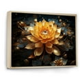thumbnail image 2 of Designart "Tranquil Golden Lotus II" Lotus Floater Framed Wall Art Living Room, 2 of 5