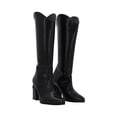 thumbnail image 1 of Platonia | Bota Larga Slim De Tacón Milan Cabra Piel Sintético Negro Para Mujer, 1 of 5