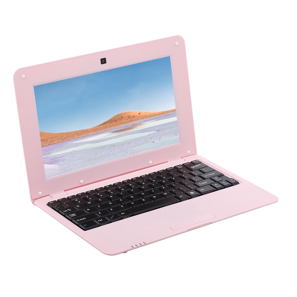 Andoer 110.1inch Portable Netbook ACTIONS S500 1.5GHz ARM Cortex-A9/Android 5.1/1G+8G/1024*600 Pink US Plug