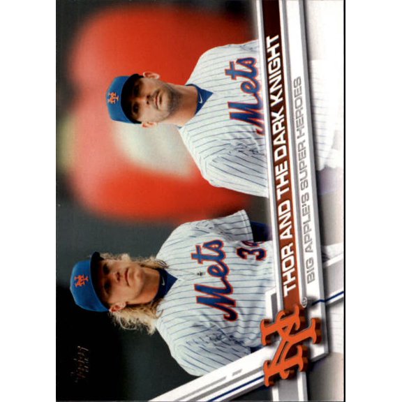 Collectible 2017 Topps #32 Noah Syndergaard Matt Harvey Thor and the Dark Knight MLB Baseball Trading Card