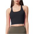 thumbnail image 2 of Womens Bras Thin Shoulder Strap Shock-absorbing Running Fitness Bra Beautiful Back Sexy Yoga Gathering Sports Bra Wireless Bra Black 2XL, 2 of 4