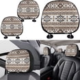 thumbnail image 4 of Jeiento Southwestern Geometric 11 PCS Car Seat Covers Full Set for Front Back Seat Cover, with Headrest Covers Coaster Gear Shift Knob Cover Handbrake Cover Aztec Tribal Keychain Universal Fit, 4 of 8