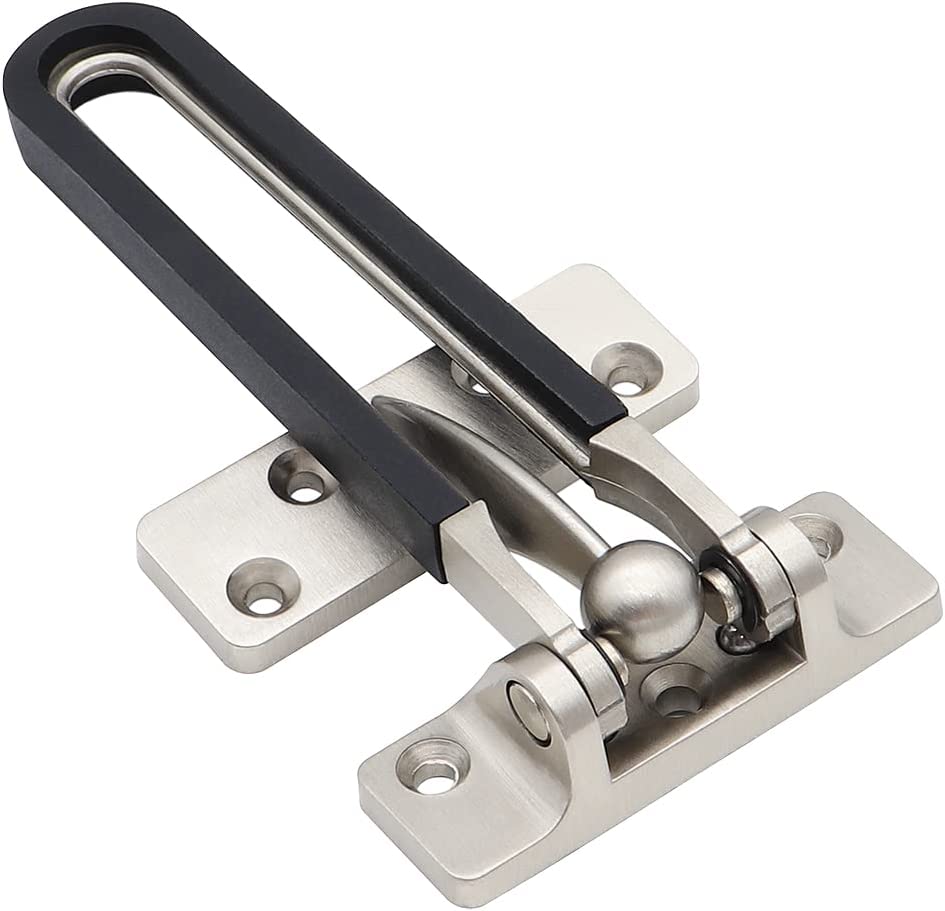 Home Security Door Lock Latch Guard Clasp Home Reinforcement Lock for Swingin Doors Hotel Door