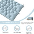 thumbnail image 7 of Kimunuk Outdoor Porch Swing Cushion, 47" X 40" X 5" Waterproof Bench Chair Replacement Cushion with 6 Ties for Patio, Light Blue, 7 of 7
