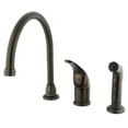 thumbnail image 1 of Kingston Brass KB825 Single Handle Kitchen Faucet with Non-Metallic Side Sprayer, 1 of 2
