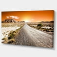 thumbnail image 2 of Sunset Desert with Pebble Road - Landscape Canvas Art Print, 2 of 3