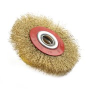 125Mm Quality Round Brass Plated Steel Wire Brush Wheel for Bench Grinder