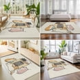 thumbnail image 4 of Large Area Rugs 5'x8', Beige Cute Cat Carpet Runner Indoor Outdoor Rugs Home Decor Aesthetic, Cartoon Funny Heater Cats Non Slip Mats Washable Accent Rug for Living Room Bedroom, 4 of 8