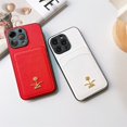 thumbnail image 4 of Funda de lujo con patrón de Cruz para teléfono móvil, carcasa de cuero Pu con diseño de árbol de Coco para Iphone 14, 13, 12, X, 11 Pro Max, Xr, 7, 8, 4 of 5