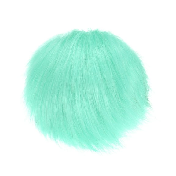 Uxcell 1-Pack Faux Fur Pom Poms, 4.7 Inch/ 12 cm Soft Fluffy PomPoms Balls with Elastic Loop for DIY[Mint Green]