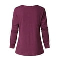 thumbnail image 4 of kayannuo Fall Clothes For Women Women's Solid Long Sleeve T-Shirts Loose Casual Daily Zipper T-shirt Plus Size Purple, 4 of 7