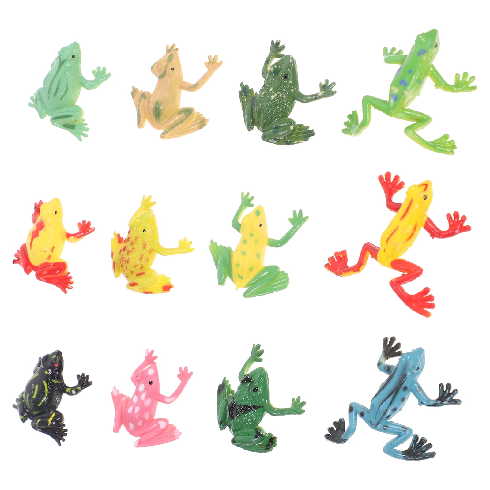 Frogs toy 12Pcs Plastic Frogs Toy Simulation Frogs Toys Kids Party