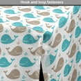 thumbnail image 4 of Sea Animals Dog Crate Cover, Pattern Smiling Whale Cartoon Repeated Design Illustration, Easy to Use Pet Kennel Cover Small Dogs Puppies Kittens, 7 Sizes, Tan Turquoise White, by Ambesonne, 4 of 6