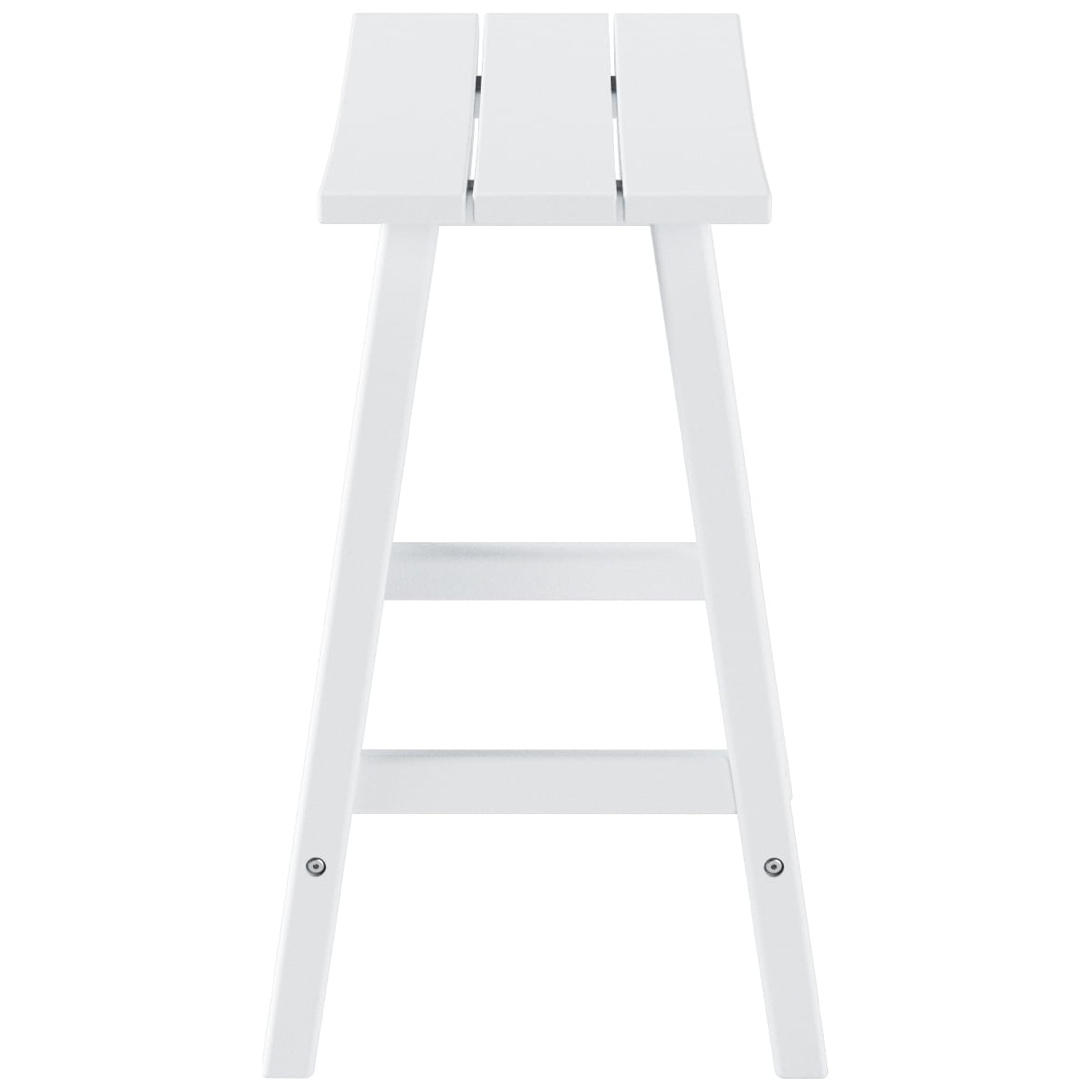 GARDEN 24" Inches Adirondack Plastic Outdoor Bar Stools (Set of 2), White