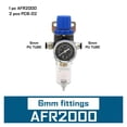thumbnail image 2 of AFR2000 1/4" Air Pressure Regulator, Water Separator Trap Filter Airbrush Compressor Pressure-relief Valve ,Widely Used, 2 of 7
