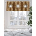 thumbnail image 5 of Yellow Pattern Retro Bohemian Valances for Windows Square Abstract Geometric Valance Rod Pocket Light Filtering Short Window Treatments Curtains for Kitchen Bathroom Living Room Bedroom, 42 x 12 Inch, 5 of 7