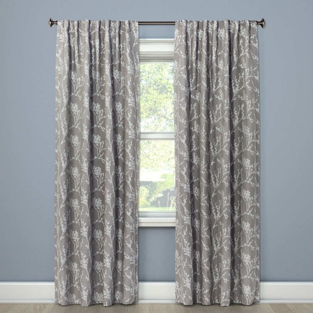 Threshold Blackout Curtain Panel 84" x 50" Gray