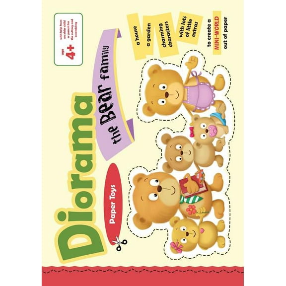 Tiny Thoughts Paper Toys The Bear Family Diorama: Paper toys mini world, Book 1, (Paperback)