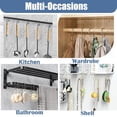 thumbnail image 2 of TABGIME Balanced Glide Brushed Matte Black Rustproof Metal Shower Curtain Rings Double Hooks, 12 Count-Decorative Cylinders, 2 of 5