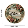 thumbnail image 4 of Panneau de Bienvenue Rond Rétro pour Porte d'Entrée de Ferme Bar Café Décoration Maison Plage pour Porte d'Entrée Interchangeable Idées Coin Café Mur, 4 of 4