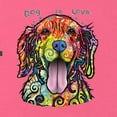 thumbnail image 5 of Wild Bobby Dean Russo Golden Retriever Is Love Dog Is Love Dog Lover Women Slim Fit Junior Tee, Hot Pink, Large, 5 of 5
