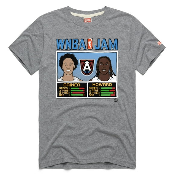 Unisex Homage Brittney Griner & Rhyne Howard Gray Atlanta Dream WNBA Jam Tri-Blend T-Shirt