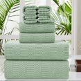 thumbnail image 1 of Juego de Toallas Oliven 8 Piezas Toallas de Baño Grandes en Verde, 1 of 7