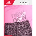thumbnail image 2 of Set de leggings New Balance para niñas de 7 a 16 años, manga corta, rosa, 2 of 7