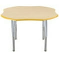 thumbnail image 3 of ECR4Kids 48in Clover Premium Thermo-Fused Adjustable Activity Table Maple/Yellow/Silver - Super Leg, 3 of 8