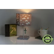 Minecraft Diamond Ore LED Lamp w/ 3D Diamond Sword Pull | 14-Inch Desk Lamp