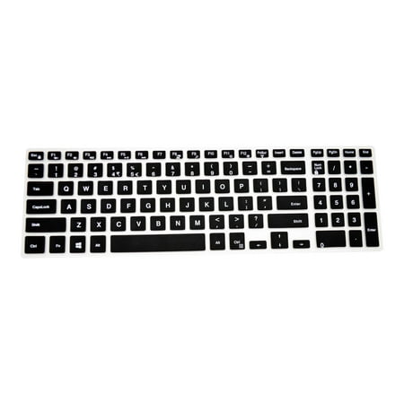 PcProfessional Black Ultra Thin Silicone Gel Keyboard Cover for Dell Inspiron 15 3000 series 15.6" Laptop (Please Compare Keyboard Layout and Model)