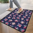 thumbnail image 4 of Pioneer Flower Floral Print Pattern Non Slip Washable Indoor Door Mat, Decorative Entry Rug for Entrance Bedroom Kitchen Bathroom, 30"x17", 4 of 6