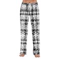 thumbnail image 7 of Dwralegc Christmas Pajama Pants Women Cute Snowflake Printed Holiday Elastic Waist Pajama Bottoms Casual Wide Leg Lounge Pants Drawstring Soft Winter Pj Pants with Pockets Gray L, 7 of 7