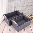 thumbnail image 3 of SOPOTUTU Grey Felt Storage Baskets for Shelves 2-Pack Home Organization and Storage Solution, 3 of 8