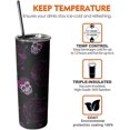 thumbnail image 4 of Fall Tumbler 20 oz Travel Coffee Mug Fall Leaf Print Skinny Tumblers with Lid and Straw Stainless Steel Insulated Coffee Leaves Cups Gift for Fall, 4 of 6