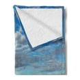 thumbnail image 2 of Landscape Soft Flannel Fleece Blanket, Canyonland National Parks Utah Valley Cloudy Blue Sky Redrock Butes Photo Scenery, Cozy Plush for Indoor and Outdoor Use, 50" x 70", Multicolor, by Ambesonne, 2 of 5